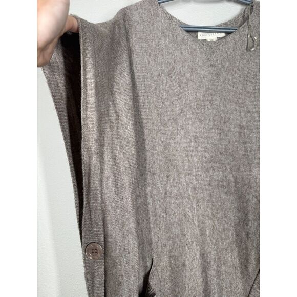 Love Stitch Womens Brown Sweater Poncho OS Boxy Oversized Cozy Warm - Picture 2 of 7